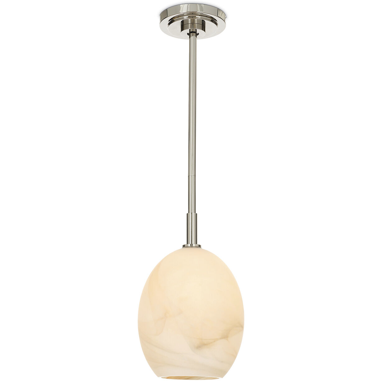 Artemis 1 Light 8 inch Polished Nickel Pendant Ceiling Light in Alabaster Glass